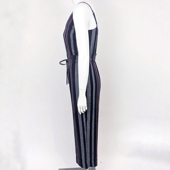 Splendid Linen Striped Jumpsuit NEW NWT S Blue - Picture 3 of 11